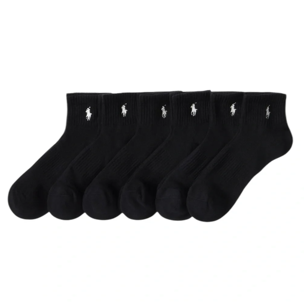 POLO RALPH LAUREN mens Athletic Performance Cotton Ankle Socks - 6pk Size 6-12